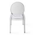 Atlas Commercial Products Sofia Stacking Chair with UV Protection Chair, Clear SC4CLR